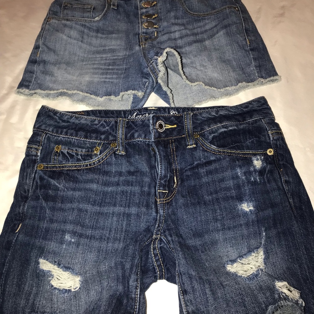 🎉SALE🎉2pair of blue jean shorts💗